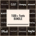 1500+ Premium Fonts Bundle